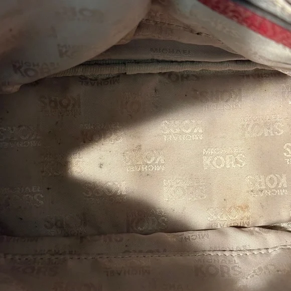 Michael Kors Red Leather Mini Backpack Handbag EUC - Picture 10 of 13